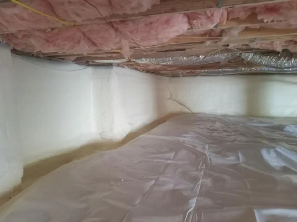 Crawl space encapsulation with closed-cell spray foam for Metal Roof Coating in Shakopee
